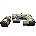 TKC Barbados 12 Piece Outdoor Wicker Sofa Set in Cilantro