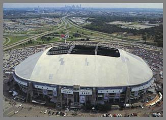 Dallas Cowboys - Old Texas Stadium Aerial - Lg - Wood Mounted Poster Print