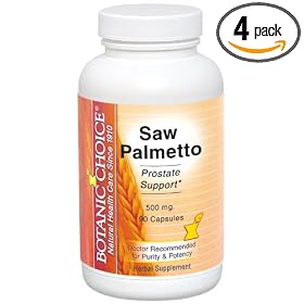 Botanic Choice Saw Palmetto, 90 Caps bottle (Pack of 4)
