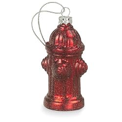 Glass Fire Hydrant Christmas Ornament