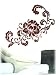 Large Red Flowers Wall Mural Stickers Wallies