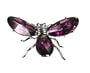 Studio 925 Amethyst CZ Jewel Bumble Bee Sterling Silver Pin