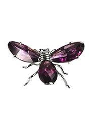 Studio 925 Amethyst CZ Jewel Bumble Bee Sterling Silver Pin