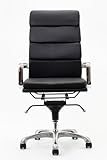 High Back Executive Office Chair in Black Vinyl - Ships in 24 Hours with Mo ....