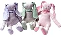 Organic Egyptian Cotton Gingham Rabbit Friend - 15"