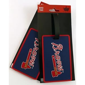 Buy Atlanta Braves Two Pack Soft Laser Bag Tag