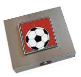 Red Soccer Travel Jewelry Case