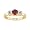 1/4 CT 3 Stone Ruby & Diamond Ring 14K Yellow Gold In Size 5 (Available In Sizes 5 - 10)
