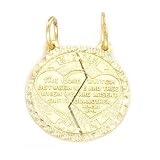 Mizpah Charm Breakable 14k Gold 18mm