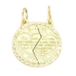 Mizpah Charm Breakable 14k Gold 18mm