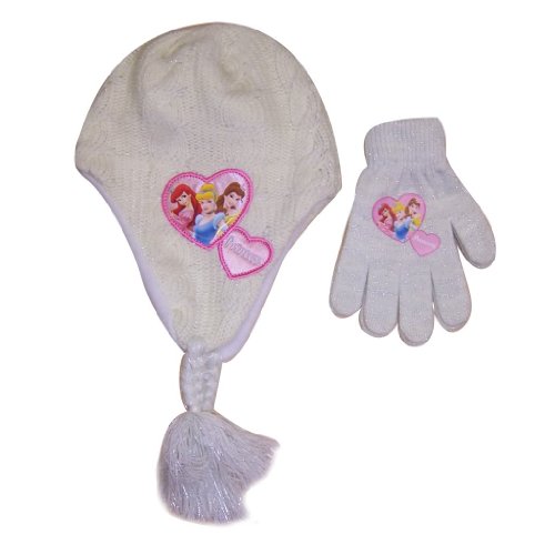 Disney Princess Girl's Scandinavian Knit Hat and Glove - Set (4-14)