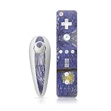 Van Gogh Starry Night Design Nintendo Wii Nunchuk + Remote Controller Protector Skin Decal Sticker