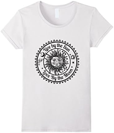 Women's Live By The Sun Love By The Moon Tshirt Small White