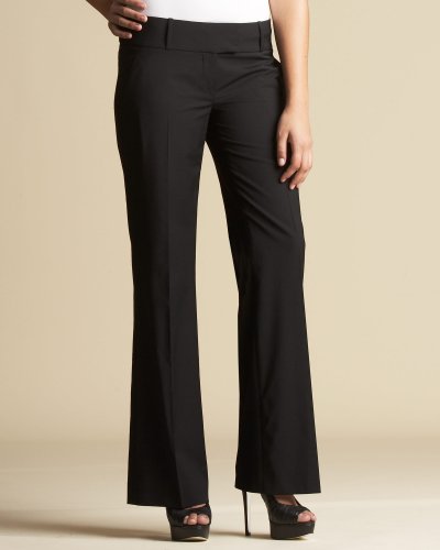Black Wool Flare Trouser – black