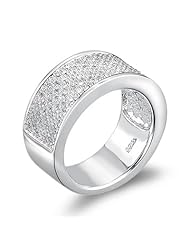 Clear Cubic Zircon Bling Ring in Sterling Silver