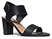 Peep Toe Sandal - Low Stacked Heel - Open Toe Ankle Heel Cutout Velcro Enclosure