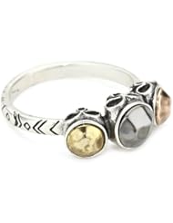 House of Harlow 1960 Tribal Skull with Metal Stones Ring