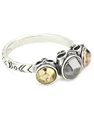 House of Harlow 1960 Tribal Skull with Metal Stones Ring