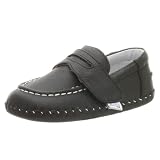 pediped Infant/Toddler Charlie Crib Shoe,Black,Small (US Infant 6-12 Months)