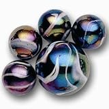 Mega Marbles - MILKY WAY MARBLES NET (1 Shooter Marble, 24 Player Marbles & 2 Display Rings)