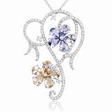 18K WHITE-GOLD 5.71 Cttw DIAMOND MULTI COLOR PENDANT Free Shipping !!! Free Chain !!!
