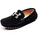 Shenn Children's Cute Buckle Suede Leather Loafers Shoes 88818