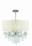 Crystorama Brentwood 4489-SAW-CH-CL-S Crystal 16LT 960w (27H x 30W) Chandelier w/ Shades in Chrome