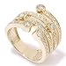 14K Gold 1.00ct Diamond Large Stone Bypass Ring