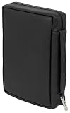 Bible Cover: Exlarge Black Genuine Leather