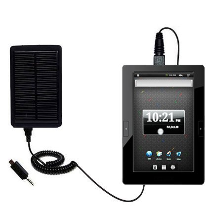 Solar Powered Rechargeable External Battery Pocket Charger for the Nextbook Next6 - uses Gomadic TipExchange Technology