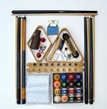 Billiard Pool Table Accessory Kit W Modern Style Balls Oak Finish