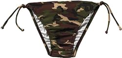 Woodland Camouflage String Bikini Bottom
