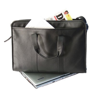 Royce Leather Soft-Side 17" Laptop Brief - Black On Sale
