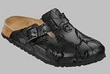 Produkt-Bild: Papillio Clogs ''Boston'' aus Velours in silk flowers mocca mit normalem Fussbett und Weichbett