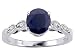 1.31 cts Genuine Black Sapphire Solitaire Engagement Ring - 14kt White or Yellow Gold