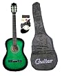 38 Inch Student Beginners GREEN Acoustic Guitar with Carrying Case & Accessories (Free eBook & DirectlyCheap(TM) Translucent Blue Medium Guitar Pick)