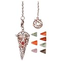 Alterras - Pendel: Pentagramm mit sieben Chakra Steinen (H: 4cm, �: 4cm)