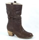 Garage Shoes - Gustavo - Women's Medium Heel Boot - Brown Size 5 UK