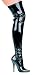 5 Inch Heel Thigh High Stretch Boot Women'S Size Shoe (Black-8)