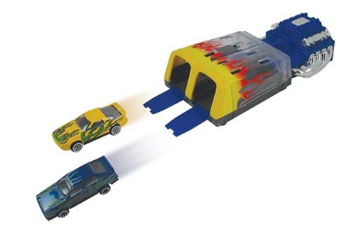 Childrens Toyshop  Toys : Deluxe Drag Race set with 2 die cast vehicles & launcher.