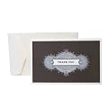 Set/8 Boxed Thank You Cards - Brown Ornamental