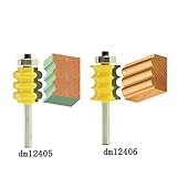 dms12401　トリプルフルート＆ビート2組セット1/4・トリマービットMicrotungsten carbide