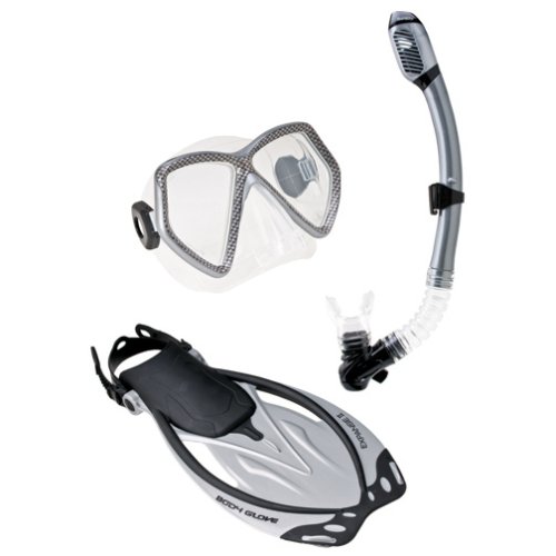 Body Glove Amaze Purge with Quick Adjustable Strap/Siren/Expanse II Fin Snorkel Set, Small/Medium