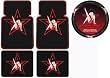 Betty Boop Star 5pc Combo Set Front & Rear Floor Mats & Steering Wheel Cover with Bonus Decal