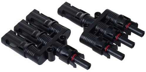 1 pair Solar Panel MC4 3 to 1 T Branch Connectors Cable Coupler Combiner