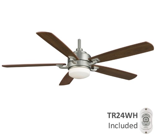 41Ltb23R03L Fanimation Fans FP8003SN 52 Benito Contemporary Indoor Satin Nickel Ceiling Fan w/ Light & Remote