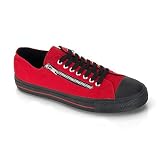 *DEVIANT-06, Canvas 2 Zipper Low Top Sneaker by Demonia