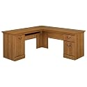 Bush Furniture Citizen Executive L-Desk, Medium Superb Oak