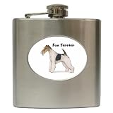Fox Terrier Hip Flask (6 oz)
