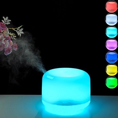 Omala® Ultrasonic Aromatherapy Essential Oil Diffuser Cool Aroma Mist Humidifier with LED Light for Home and Office (White)
